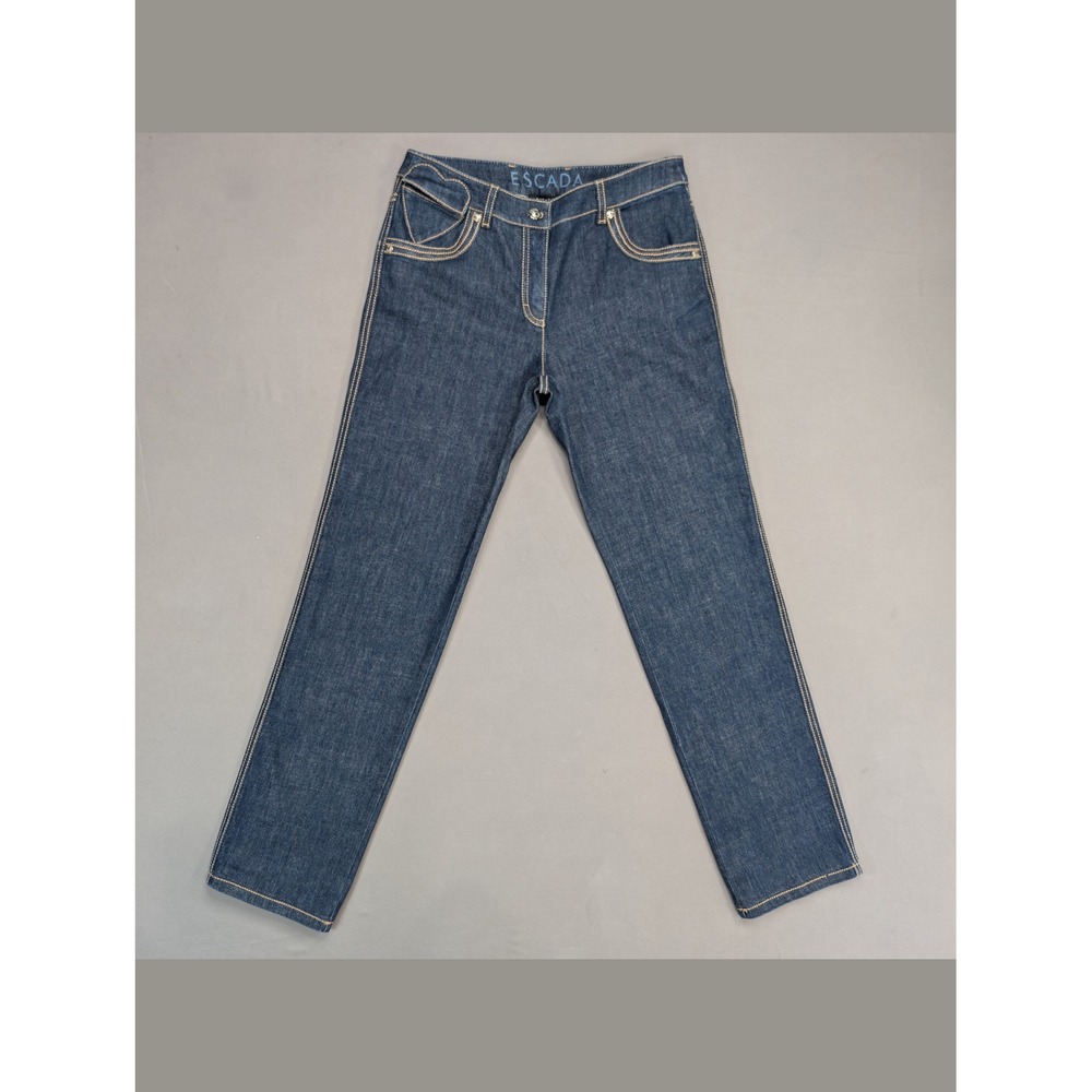 Escada Heart Pocket Jeans 29 Dark Wash Italy Y2K Designer Denim